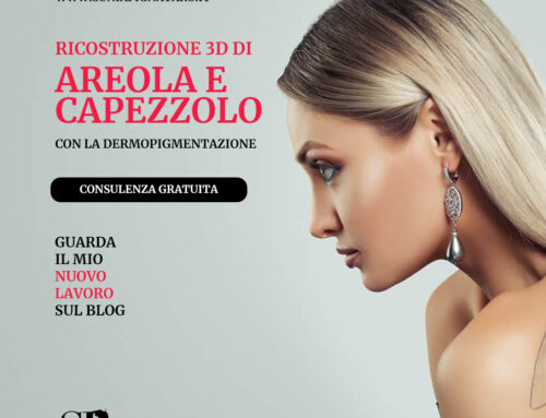 Copertura cicatrice su areola mammaria, tatuaggio paramedicale